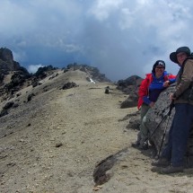 Pamela and Marion on the crater rim of Guagua Pichincha